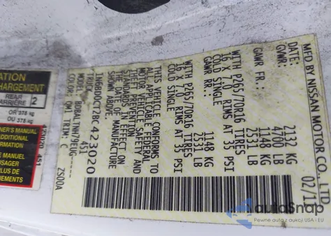 2011 Nissan Frontier Sv-I4 z USA, uszkodzony, nr VIN 1N6BD0CT2BC423020